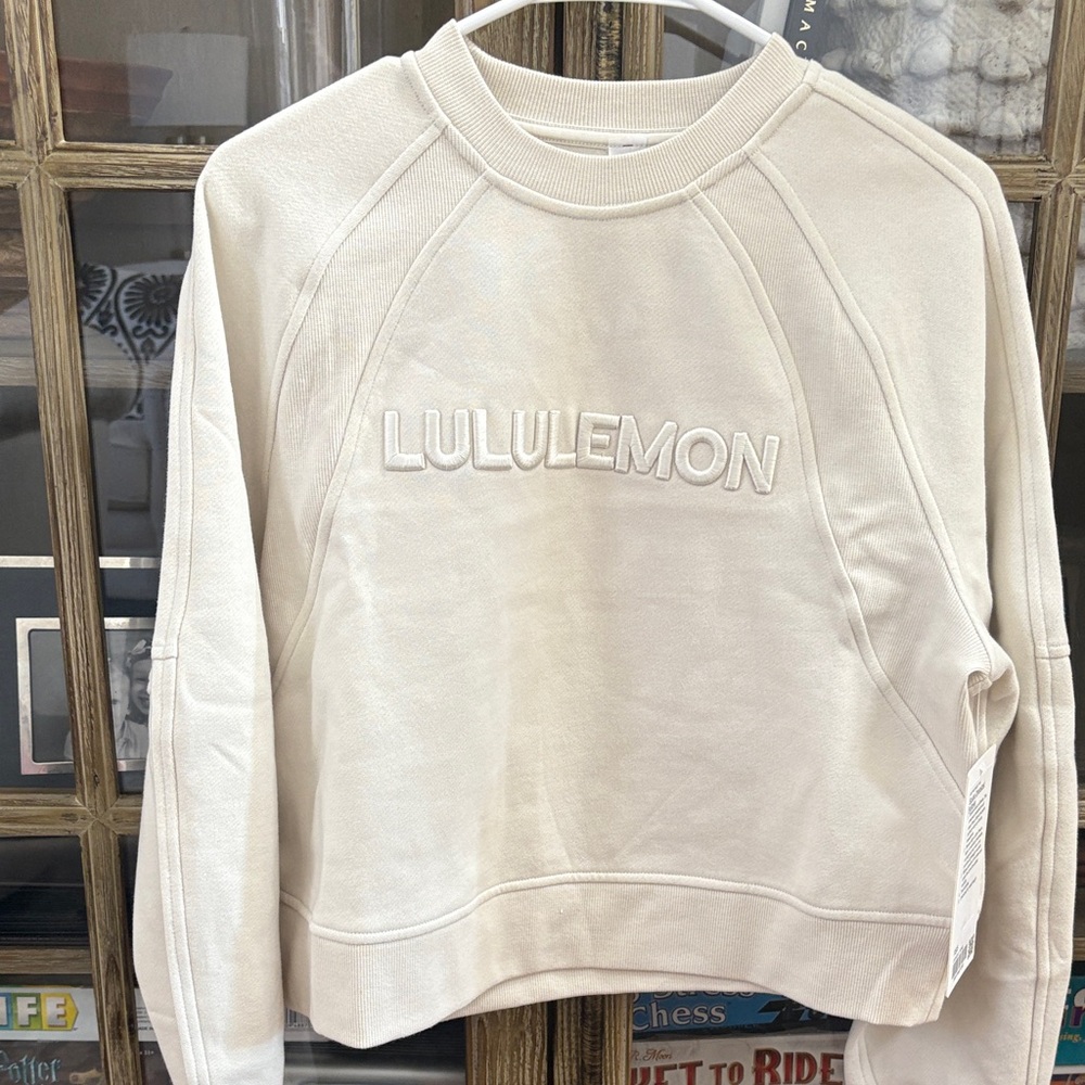 lululemon athletica Beige Crew Neck Sweater